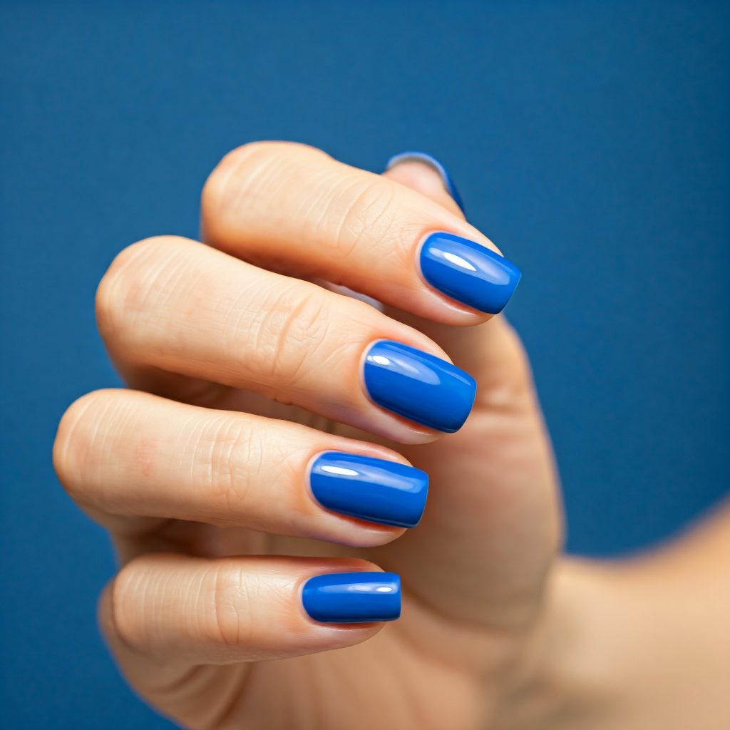 Cobalt Blue nails 