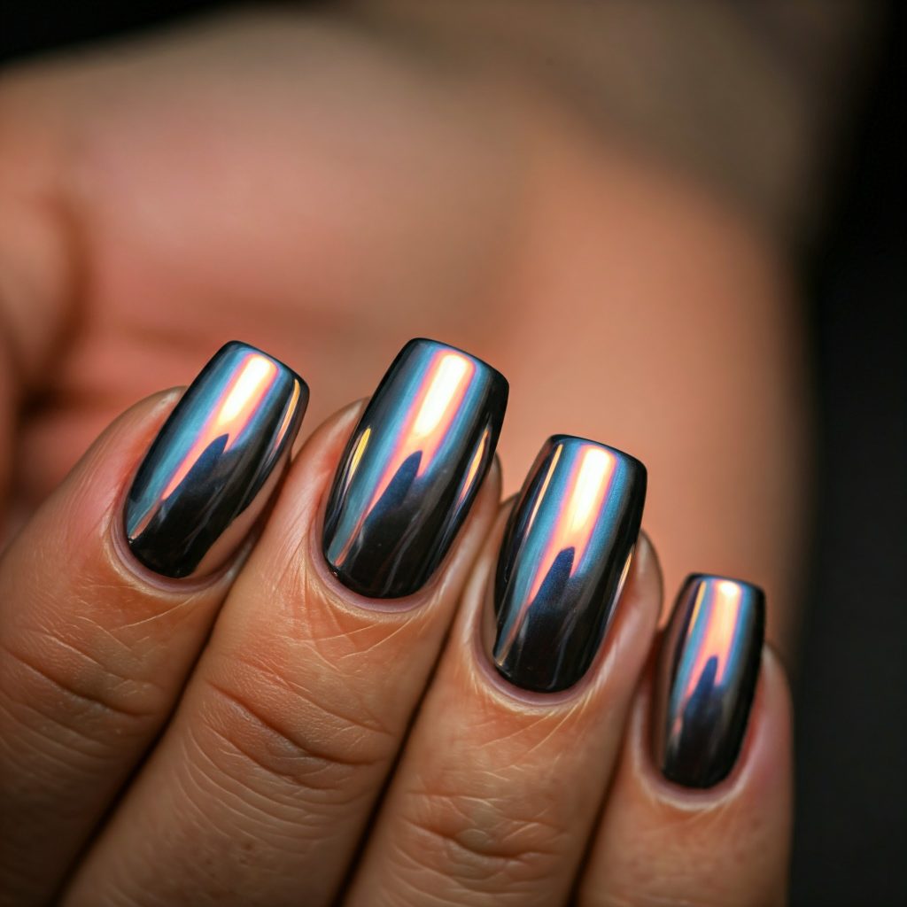  Iridescent Chrome nails 