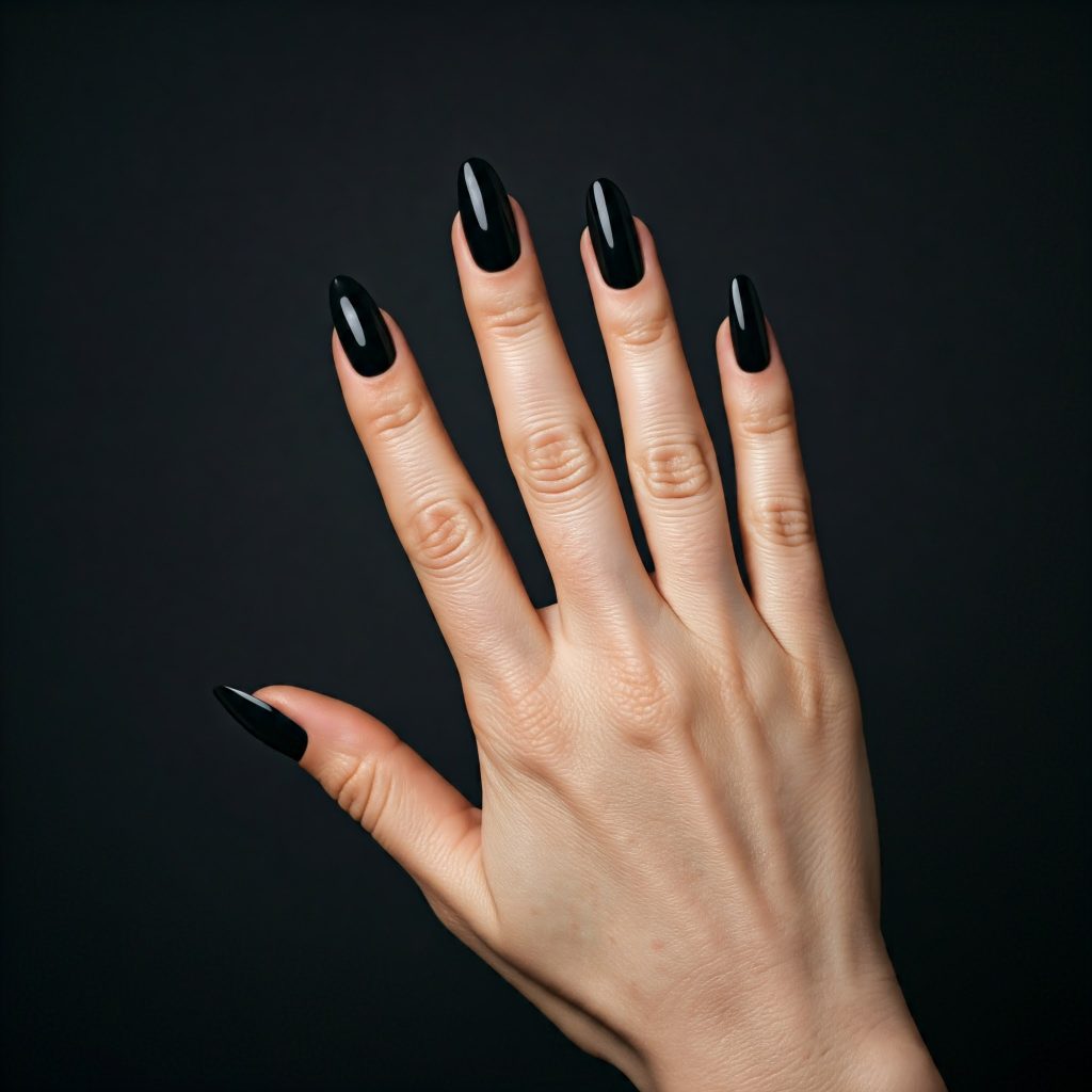 Midnight Black nails 