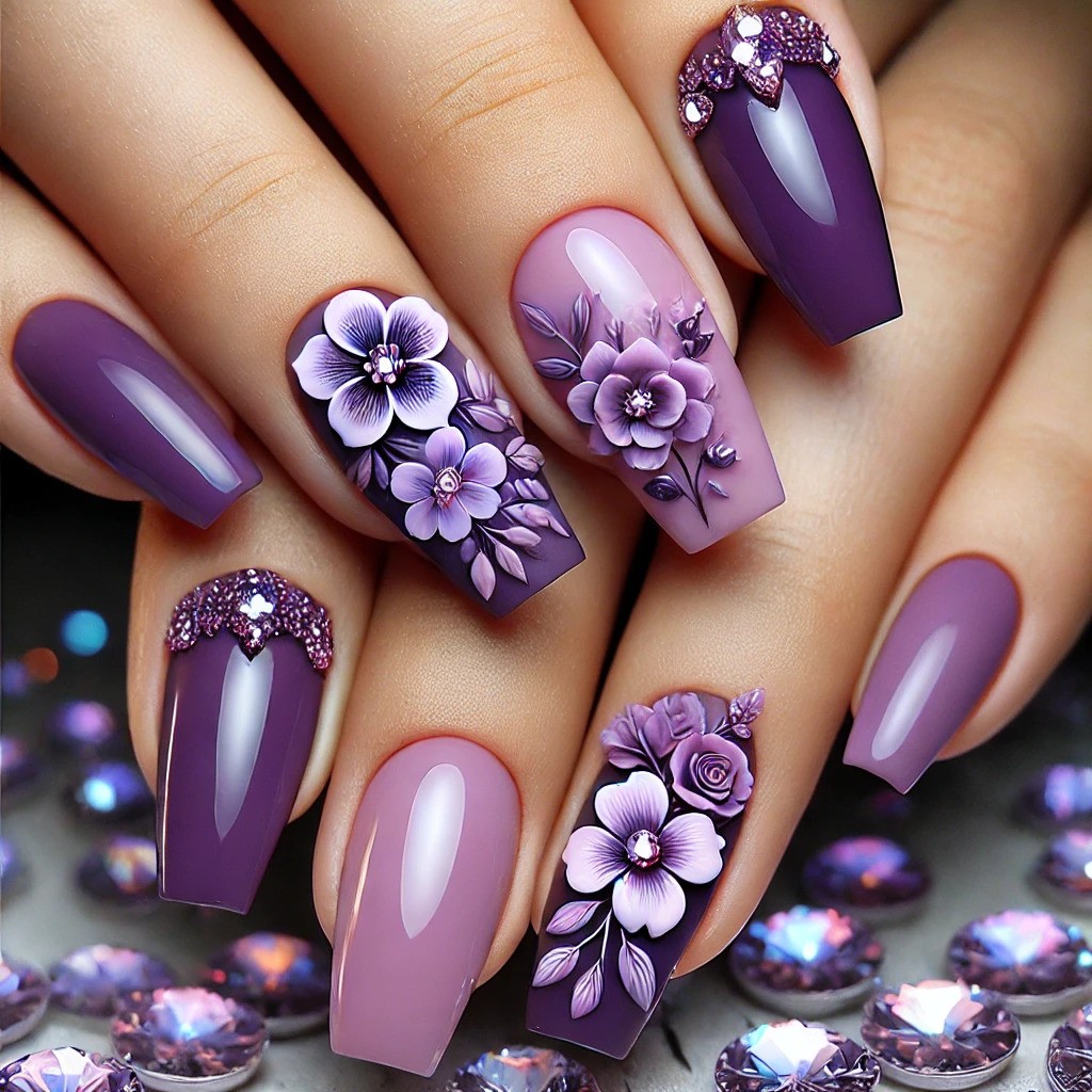 purple nail designs