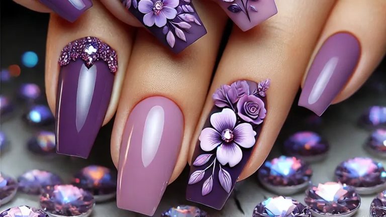 purple nail designs